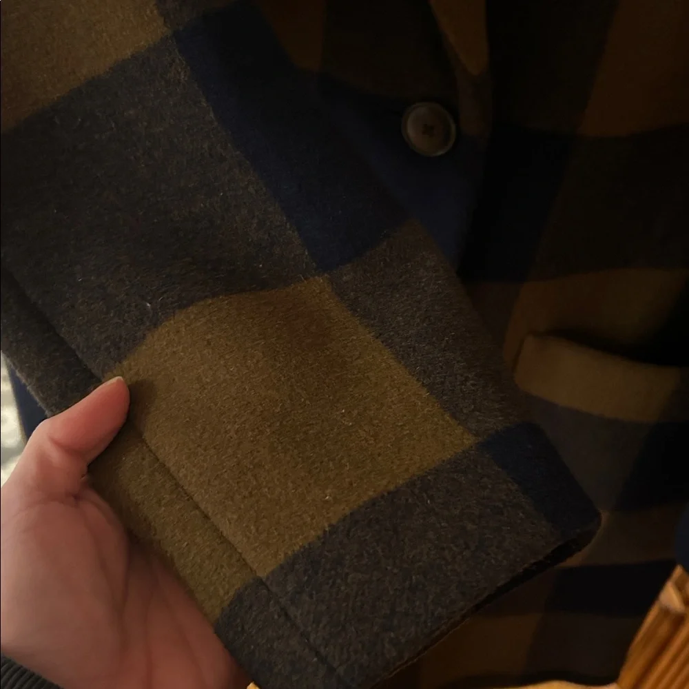 Madewell Elmcourt women’s plaid wool Trench Coat size S #Taylor Swift #Evermore - Picture 8 of 11